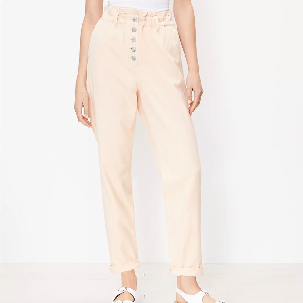 Loft Pull-On Paperbag Jeans